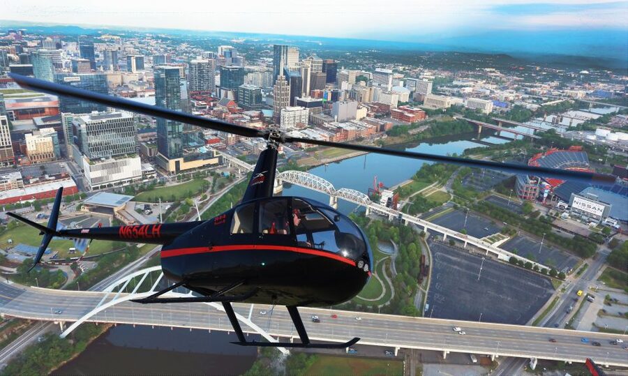 Nashville: Downtown Helicopter Experience - Broadway from above