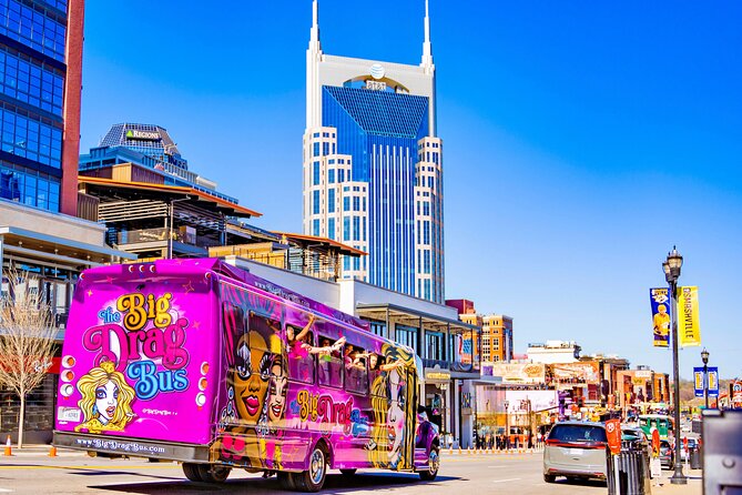 Nashville Party Bus with Drag Queen Hosts & Live Performances - Downtown Nashville from a moving dance floor