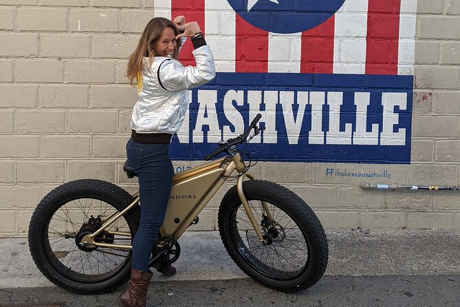 The Original Music City Electric Bicycle Guided City Tour 16miles - Belmont, 12th South, and Wedgewood Houston add variety